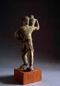 Etruskische Zivilisation: Opfernder - Bronzeskulptur, 3. - 2. Jahrhundert v. Chr. Dim 12,3 cm aus Brolio, Italien. Volterra Museo Guarnacci