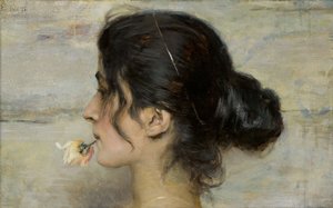 Mit der Rose zwischen den Lippen von Ettore Tito