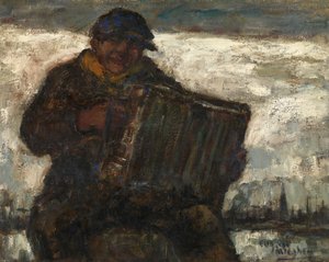 Harmonika-Spieler von Eugeen van Mieghem