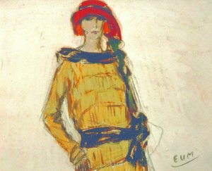 Dame mit Hut von Eugeen van Mieghem