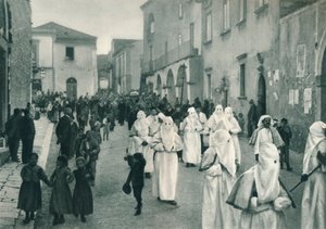 Trauerzug, Taormina, Sizilien, Italien, 1927