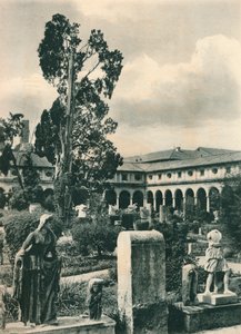 Garten im Museum der Diokletiansthermen, Rom, Italien, ca. 1926, 1927