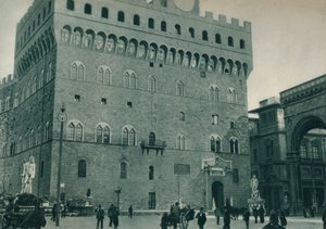 Palazzo Vecchio, Piazza della Signoria, Florenz, Italien, 1927 von Eugen Poppel