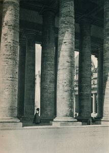 Teil der Kolonnade am Petersplatz, Rom, Italien, um 1926-1927