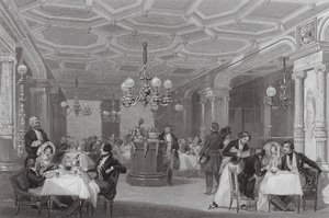 Die "Trois Freres Provenceaux," Palais Royal, Paris, Das berühmte Restaurant (Gravur)