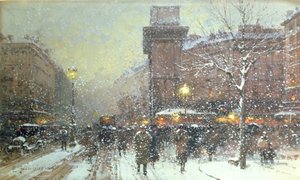 Porte St. Martin, in Paris von Eugene Galien Laloue
