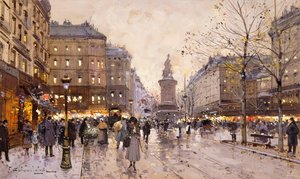 Ein Herbstabend in Paris von Eugene Galien Laloue