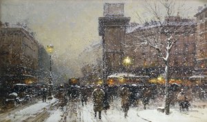 La Porte St. Martin von Eugene Galien Laloue