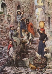 Der Wolf von Gubbio nach seiner Bekehrung von Eugene (after) Burnand