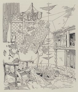 Szene aus La Dame de Gai-Fredon von Quatrelles (Ernest L