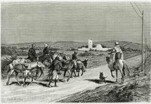 Unser Anhänger bewegt sich. Graviert von Eugene Girardet, zur Illustration der Geschichte 