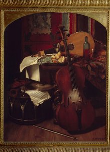 Stillleben mit Musikinstrumenten von Eugene Appert