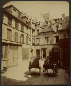 Altes Haus in der Rue de Fourcy, das im Viertel als Wohnhaus Fourcys gilt von Eugène Atget