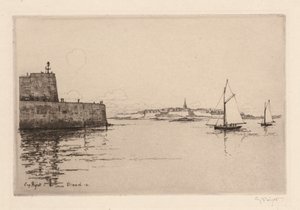 Saint-Malo von Dinard aus gesehen von Eugene Bejot