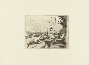 Stadtansicht mit Austerlitzbrücke und Seine in Paris