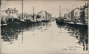 Der Canal St. Martin, 1915 von Eugene Bejot