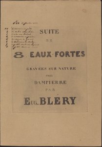 8 Eaux-Fortes Gravées sur Nature von Eugene Bléry
