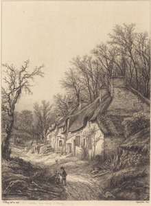 Cottages im Winter von Eugene Bléry