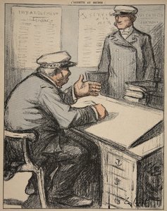 Zwei maritime Herren in ihren Büros, Illustration aus 