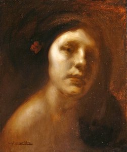 Porträt einer jungen Dame von Eugène Carrière