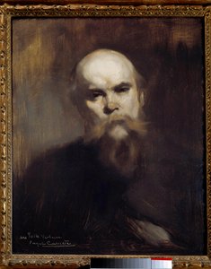 Porträt des französischen Dichters Paul Verlaine (1844-1896). Gemälde von Eugene Carriere (1891). Paris, Musée d