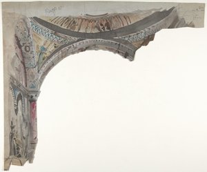 Entwurf für ein Bühnenbild an der Opéra, Paris, 1830-90 von Eugene Ciceri
