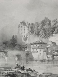 Malerische und romantische Reisen im alten Frankreich. Bretagne: Schloss Clisson von Eugene Ciceri