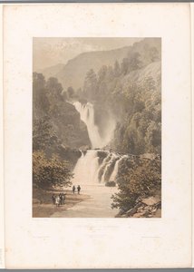 Wanderer mit Blick auf den Reichenbachfall