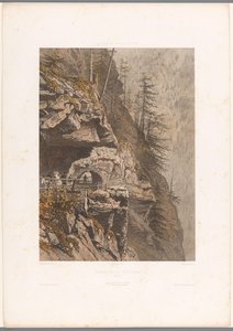 Wanderer am Tête Noire-Pass zwischen Martigny und Chamonix von Eugene Ciceri