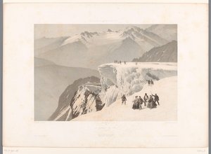 Wanderer auf dem Gipfel des Mont Buet