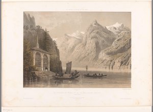 Blick auf die Tellskapelle am Vierwaldstättersee von Eugene Ciceri