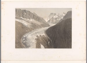 Blick auf den Mer-de-Glace-Gletscher in Chamonix von Eugene Ciceri