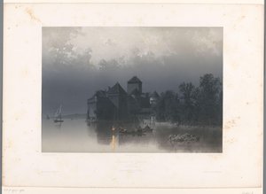Ansicht des Schlosses Chillon am Genfersee von Eugene Ciceri
