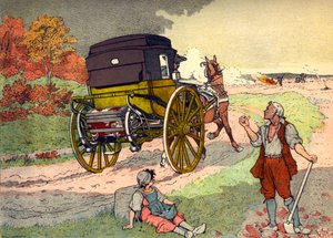 Reisekutsche aus der Zeit von Ludwig XV. von Eugene Courboin