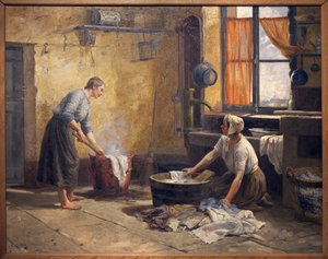 Der Lavendel. Gemälde von Eugene Damascus (1844-1899), Öl auf Leinwand von Eugene Damas
