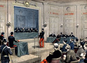 Kapitän Alfred Dreyfus vor dem Kriegsrat