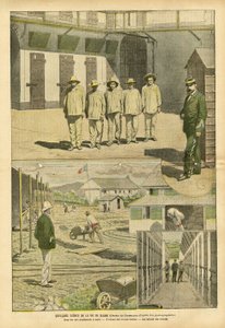Illustration von Eugene Damblans (1865-1945) in Le Pelerin, 07/05/05 - Einige Szenen aus dem Leben der Strafkolonie von Eugene Damblans