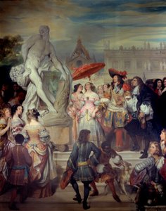Pierre Puget präsentiert seine Statue Milon von Kroton Ludwig XIV. in den Gärten des Schlosses von Versailles