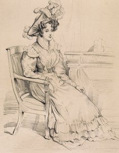Porträt von Harriet Smithson, irische Schauspielerin und erste Frau des französischen Komponisten Hector Berlioz von Eugene Deveria