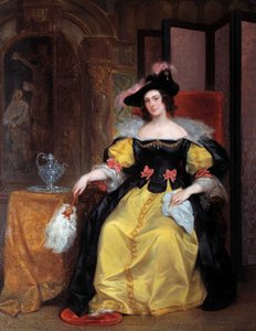 Porträt einer Frau Eine elegante Frau der Aristokratie. Gemälde von Eugene Deveria (1808-1865) 19. Jahrhundert Rennes, Museum der Schönen Künste
