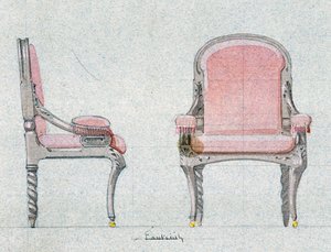 Sessel für den Goldenen Raum, Schloss d