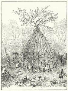 Frühe menschliche Behausung von Eugene Emmanuel after Viollet le Duc
