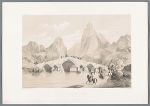 Brücke Pol-e Dokhtar (Serie: Persische Landschaften) von Eugene Flandin