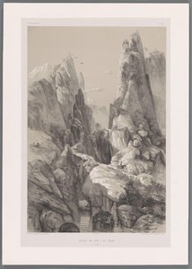 Schlucht des Berges Kuh-e Pir Zan im Iran von Eugene Flandin