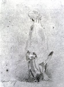 Frau in Laghouat, Algerien von Eugène Fromentin