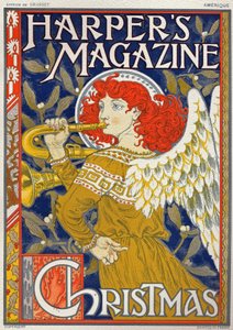Religion. Weihnachtsengel. Plakat von Eugene Grasset für Harper