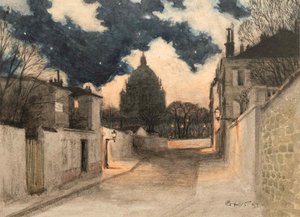 Sternennacht über Montmartre, 1897 von Eugene Grasset