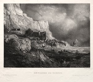 Sechs Marines: Umgebung von Dieppe von Eugene Isabey