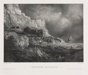 Sechs Marines: Umgebung von Dieppe von Eugene Isabey
