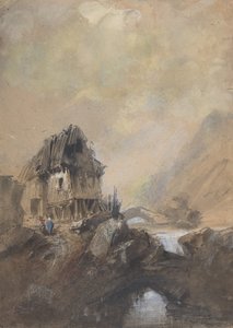 Dorf in Dieppe, 1843 von Eugene Isabey
